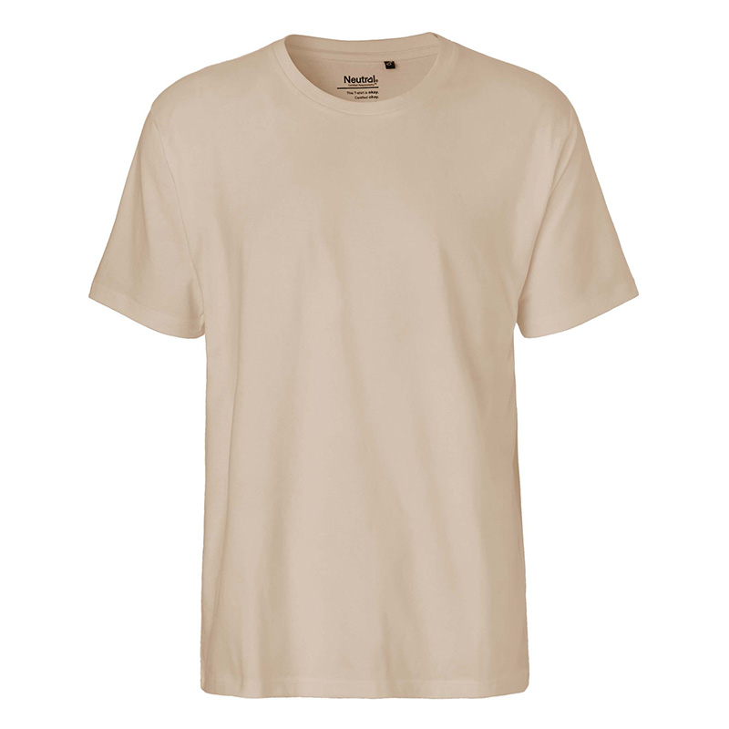 Tシャツ・カットソー BEIGE COTTON T-SHIRT T102 Little T Shirt Mid Taupe | FM 669 | Made in NYC | USA
